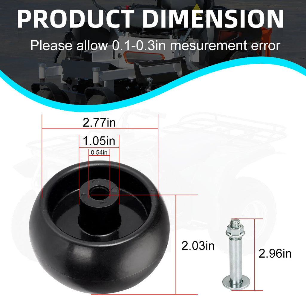 Set of 4 Deck Wheels for Ferris Simplicity Snapper Pro (1714760, 210-043, 12060)