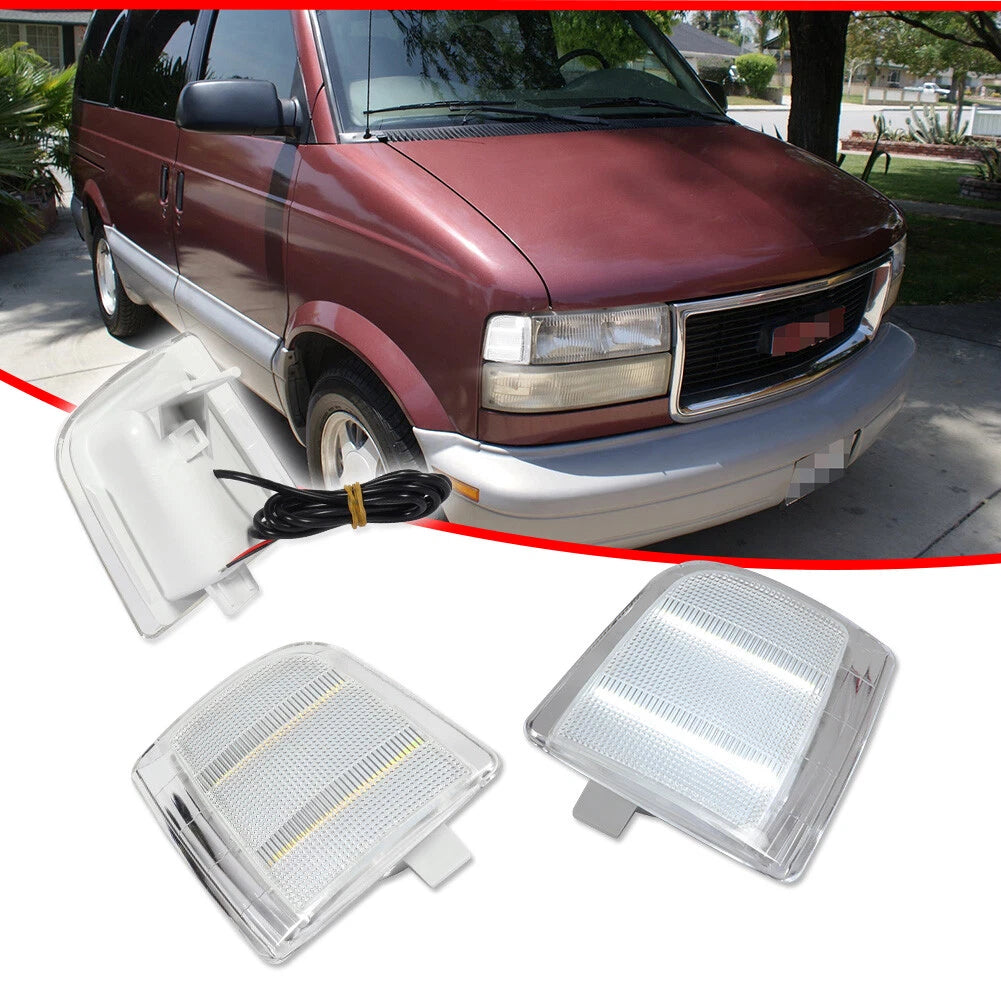 2X Clear White LED Side Corner Lights for Chevrolet Astro GMC Safari (1995–2005)