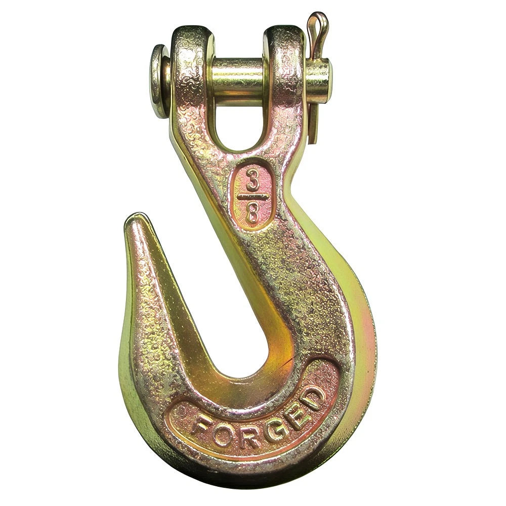 3/8" Clevis Grab Hook G70 with Clevis & Cotter Pins for Towing and Hauling