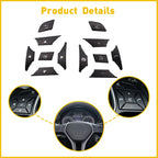 12PCS Black Wheel Steering Button Trim for Mercedes Benz E Class