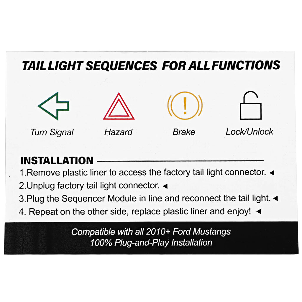 Sequential Tail Light Relay Module Kit for Ford Mustang (2010-2021)