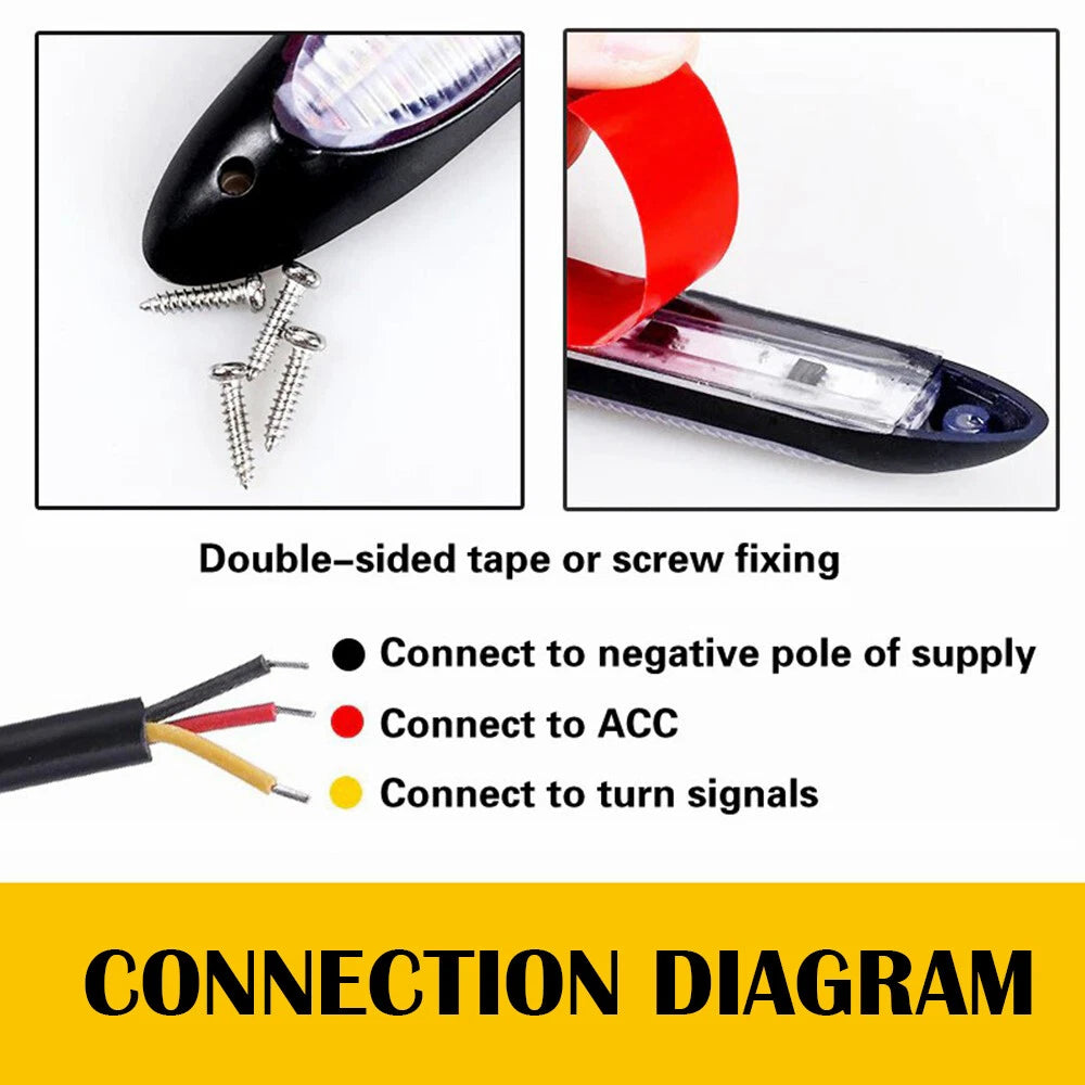 2X LED Daytime Running Light Sequential DRL Turn Signal for USA Models