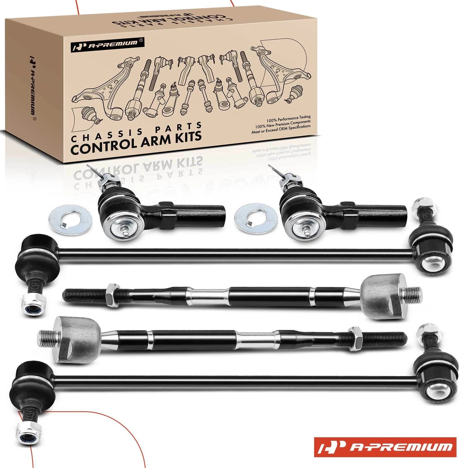 Set of 6 Front Sway Bar Tie Rod Ends for Honda Odyssey (2011–2017)