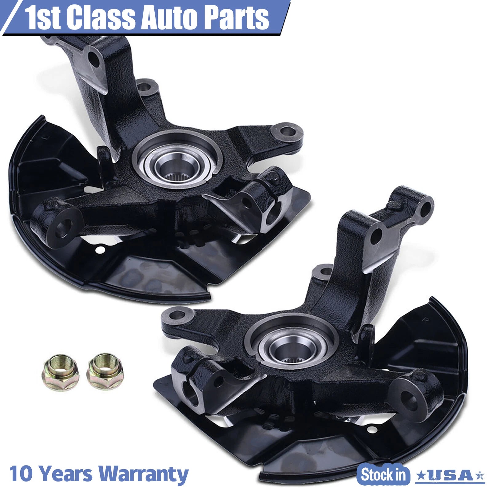Set of 2 Wheel Bearing and Hub Assembly for Mazda (2007–2015)