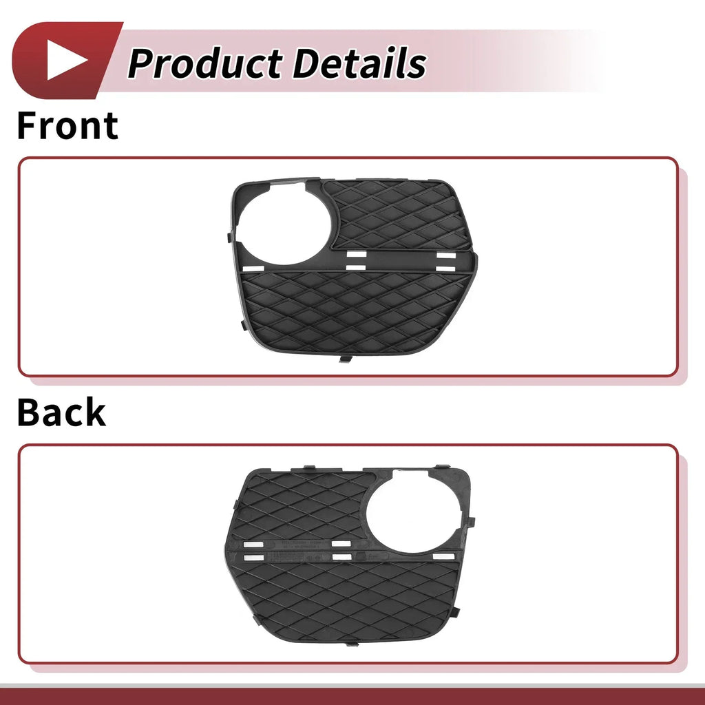 1 x Car Front Right Fog Light Grill for BMW X6 (2012-2014) Black