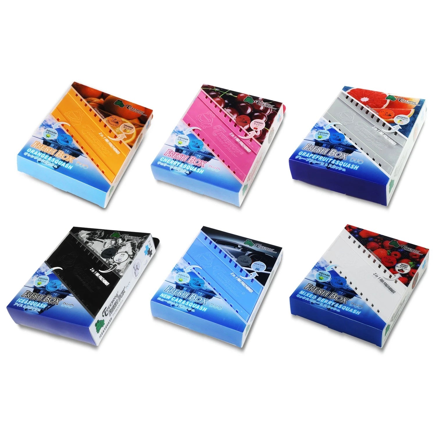 Set of 6 Treefrog 200g Long Last Air Fresheners for All Vehicles