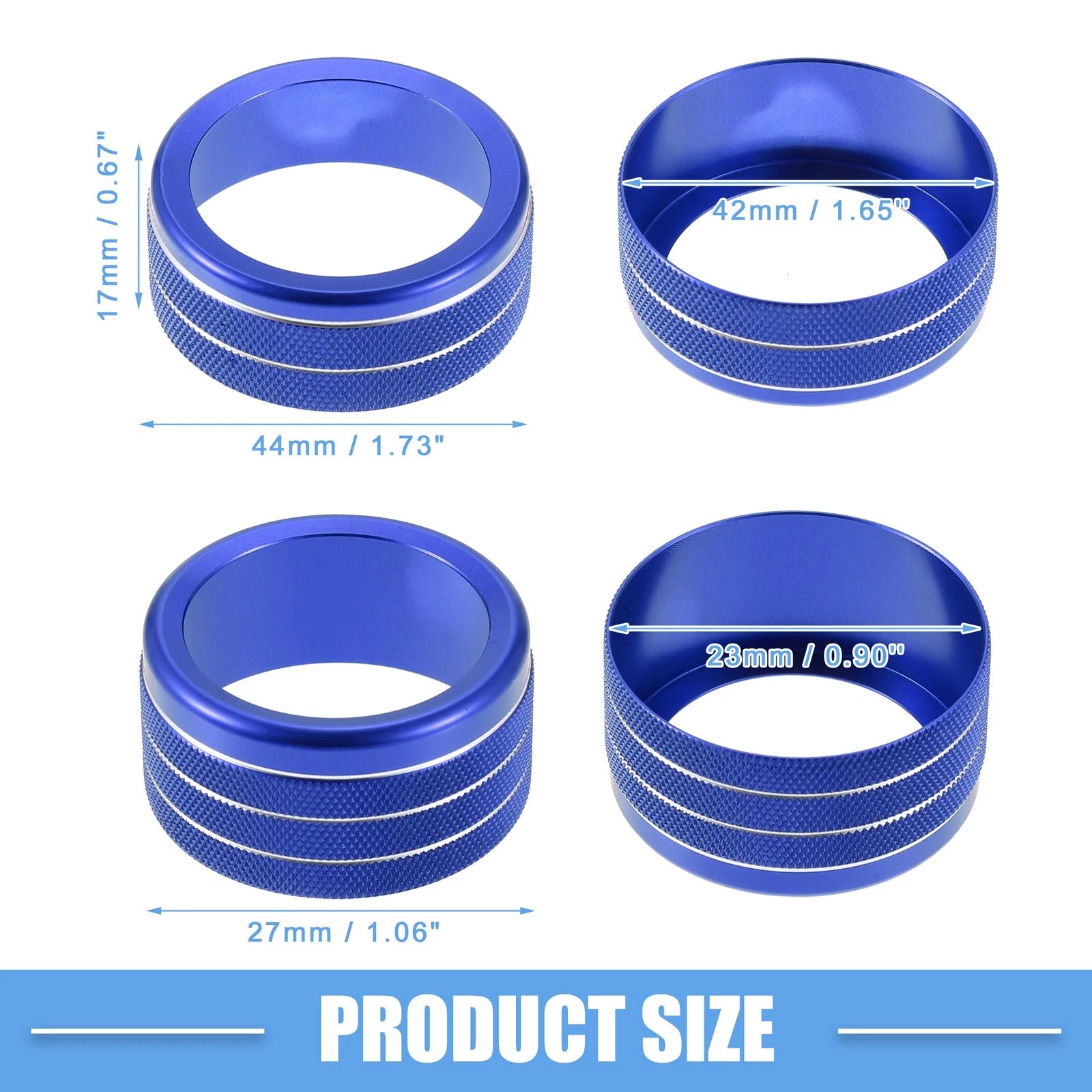 Set of 3 Power Volume Tune 4WD Switch Knob Covers for Toyota Tundra (2014–2023)