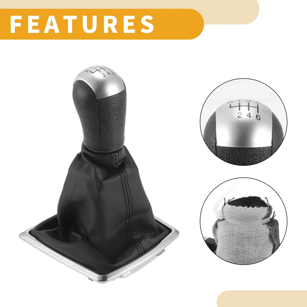 6 Speed Gear Shifter Knob with Cover for Ford Focus MK2 (2004–2008)