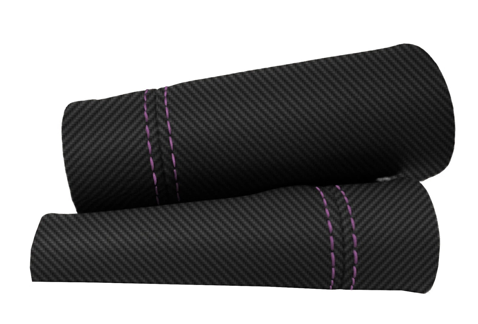 Door Panel Insert PVC Carbon Cover for Ford Mustang (2015–2020) Purple Stitch