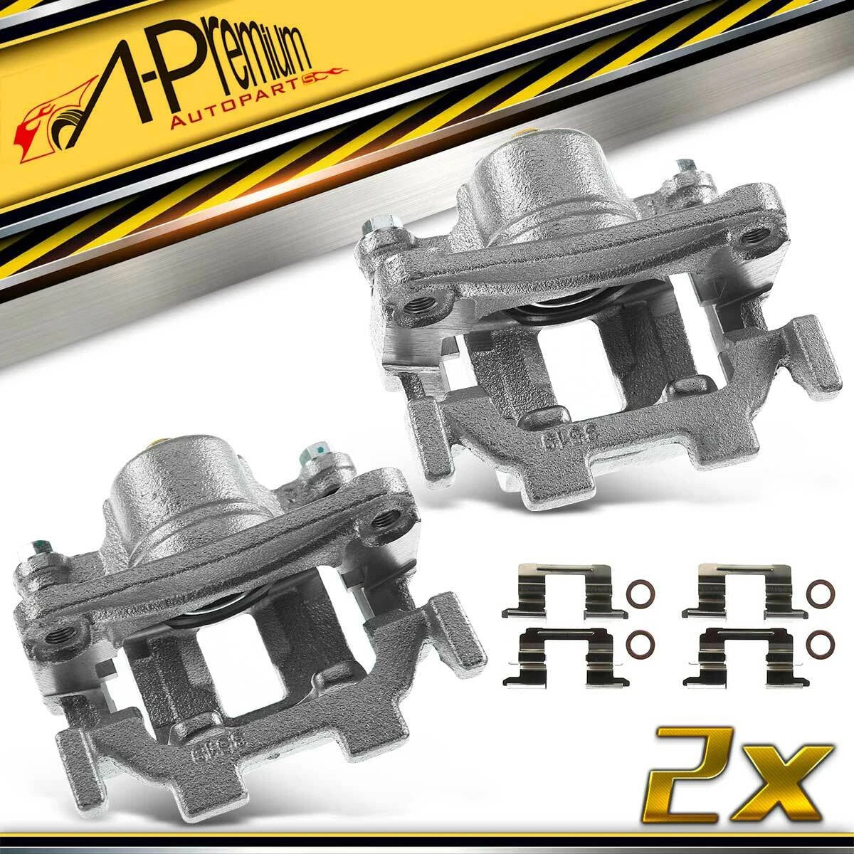Pair Rear Disc Brake Calipers with Bracket for Nissan Murano Pathfinder (2003–2023)