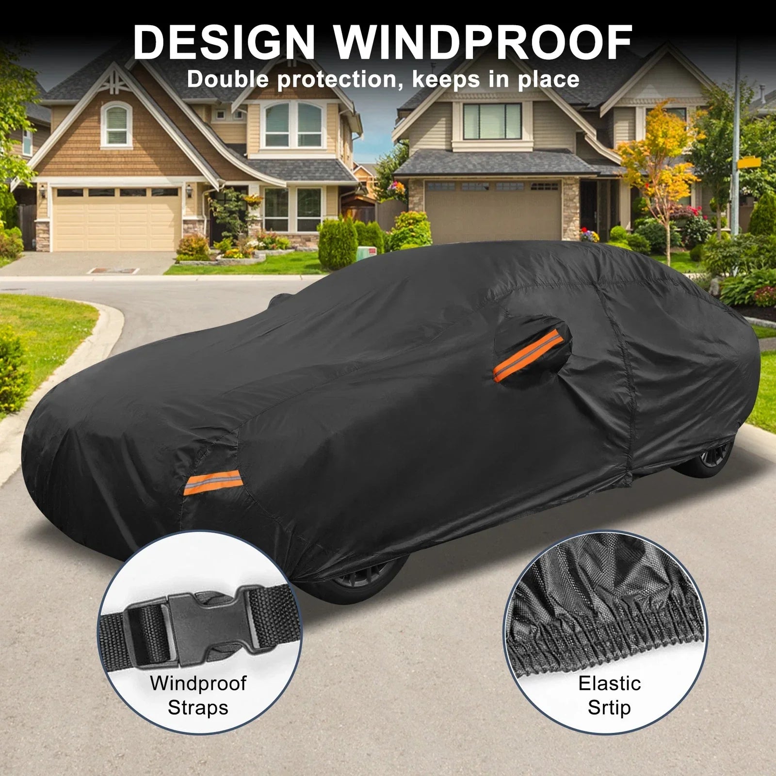 Car Cover Waterproof Aluminum Film Inner Cotton for BMW 3 Series with Zipper