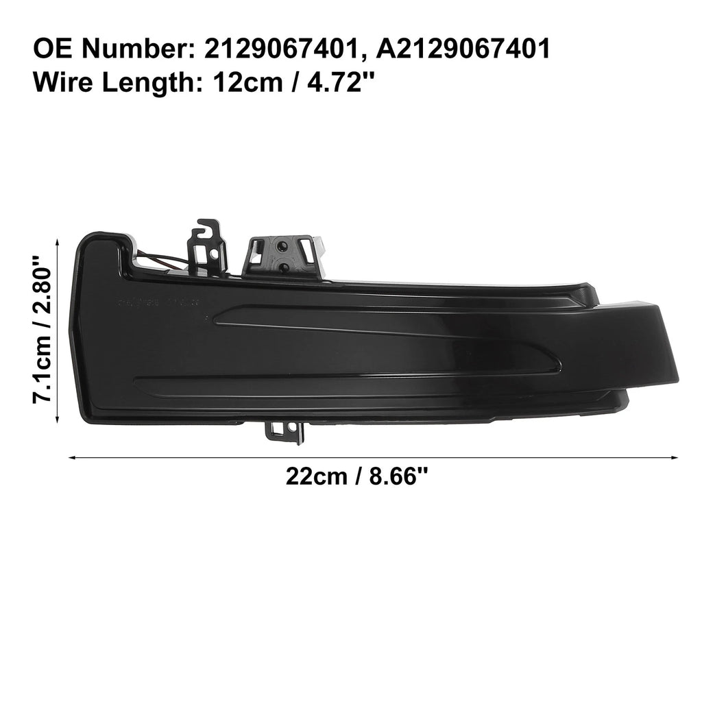 1 Pair LED Wing Mirror Indicator Turn Signal Light 2129067401 for Mercedes W176 (2013–2018)