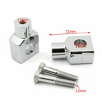 2PC Handlebar Mount Clamps for Universal Motorcycles (7/8'' 22mm) T9