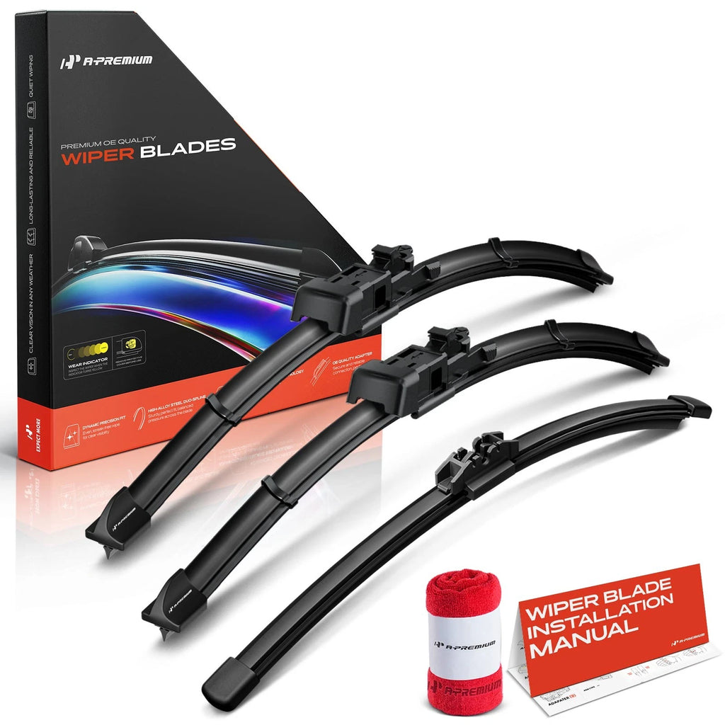 Set of 3 Windshield Wiper Blades for Ford Bronco (2021–2024)
