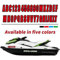 Set of 4 Decals for Watercraft Registration Numbers (3")