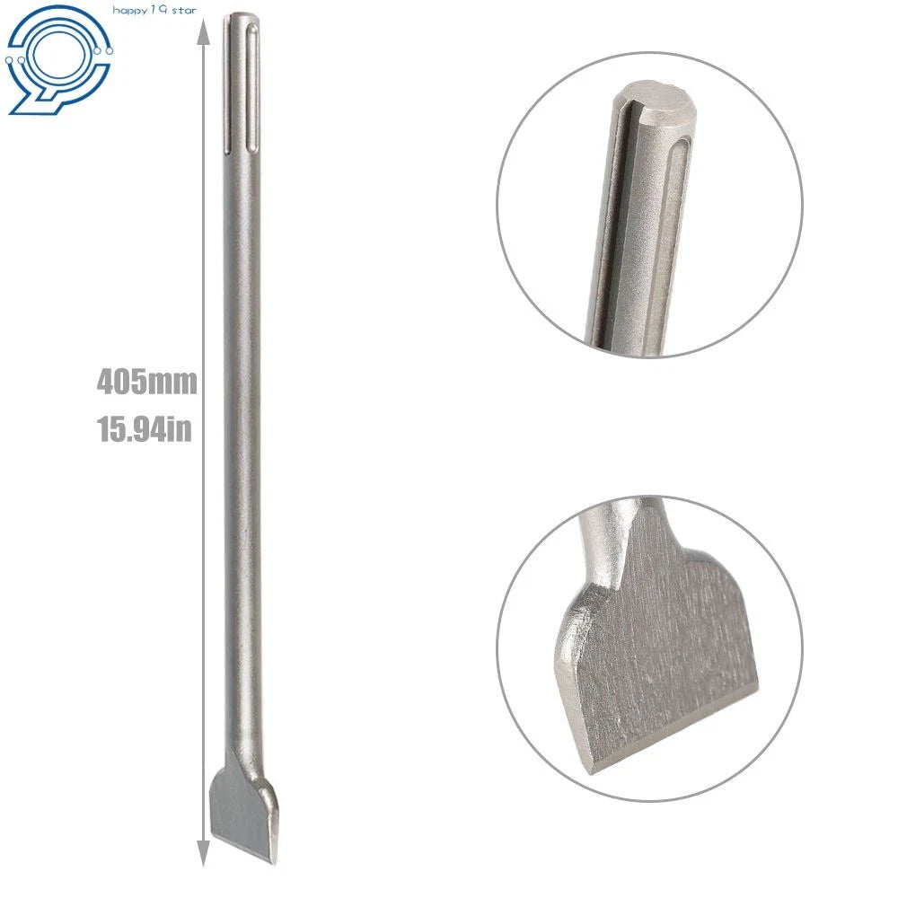 3 Pack SDS Max Bits Set for Long-Point Chisel, Scaling Chisel, Flat Chisel 16"