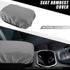 Arm Rest Box Cover Protector for Subaru Forester (2019–2023) Faux Leather Gray