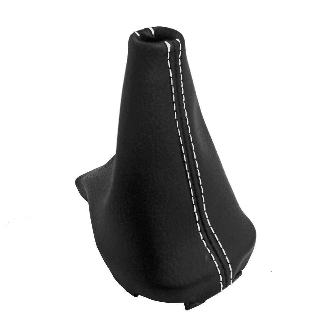 Automatic Shift Boot for Kia Soul (2011–2013) - Leather Synthetic, White Stitch