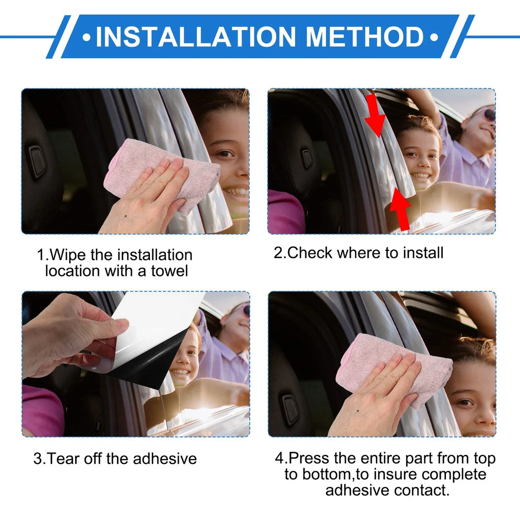 8 Pcs Door Pillar Window Trim for Hyundai Creta Ix25 (2015-2023)