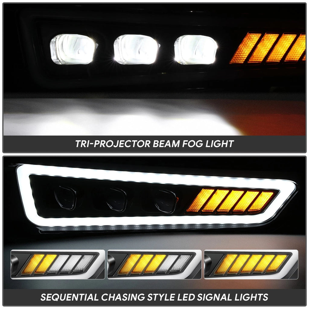 Sequential Tri-Projector LED Halo Fog Lights for F-150 Raptor (2017–2020)
