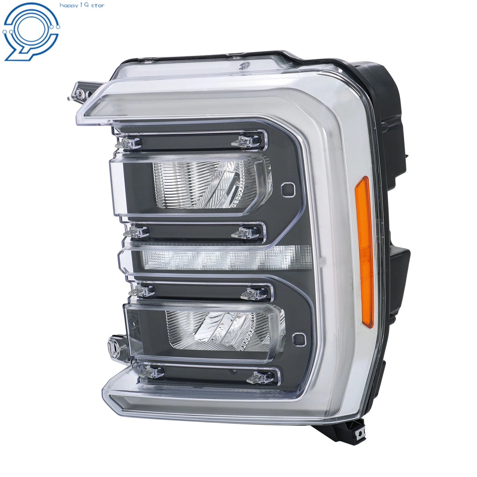 LED Reflector Headlight for Ford F250 F350 (2023–2024) Black Housing