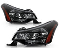 Halogen Headlight Pair for Ford Focus (2009–2011) w/ Bulb Black Crystal