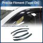 Set of 4 Window Deflectors for Toyota Camry (2007–2011) Black Vent Visors