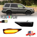 Smoke Amber LED Front Bumper Side Marker Lights for Honda Pilot (2006–2008)