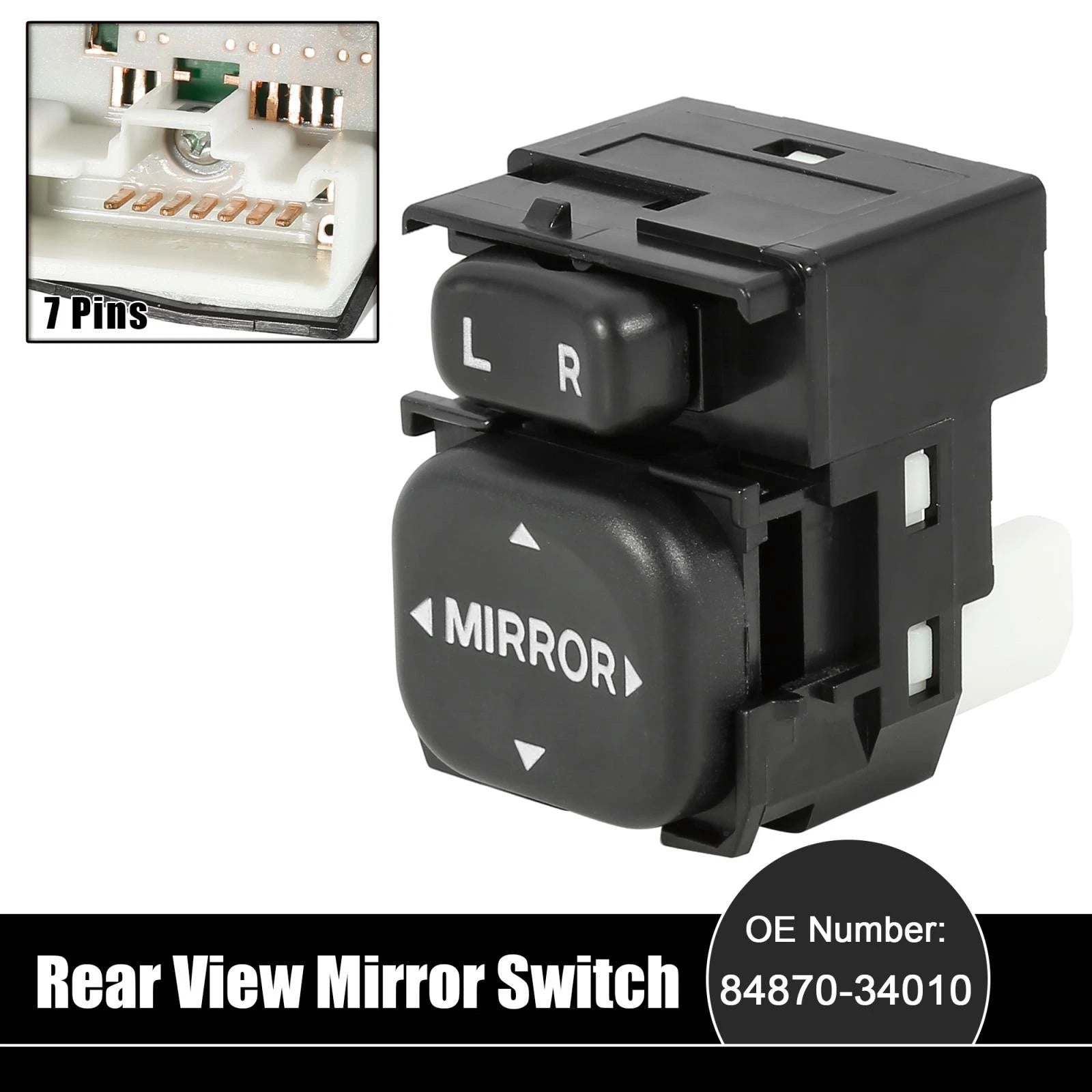 Power Rear View Mirror Switch for Toyota Prius C (2012–2015) 84870-34010