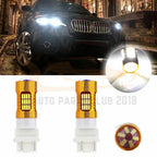 2X 3157 LED 54 SMD 6000K Turn Signal Bulb for Automotive