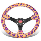 350mm NRG 3-Spoke Steering Wheel for Universal Fit (350mm) - Orange Black
