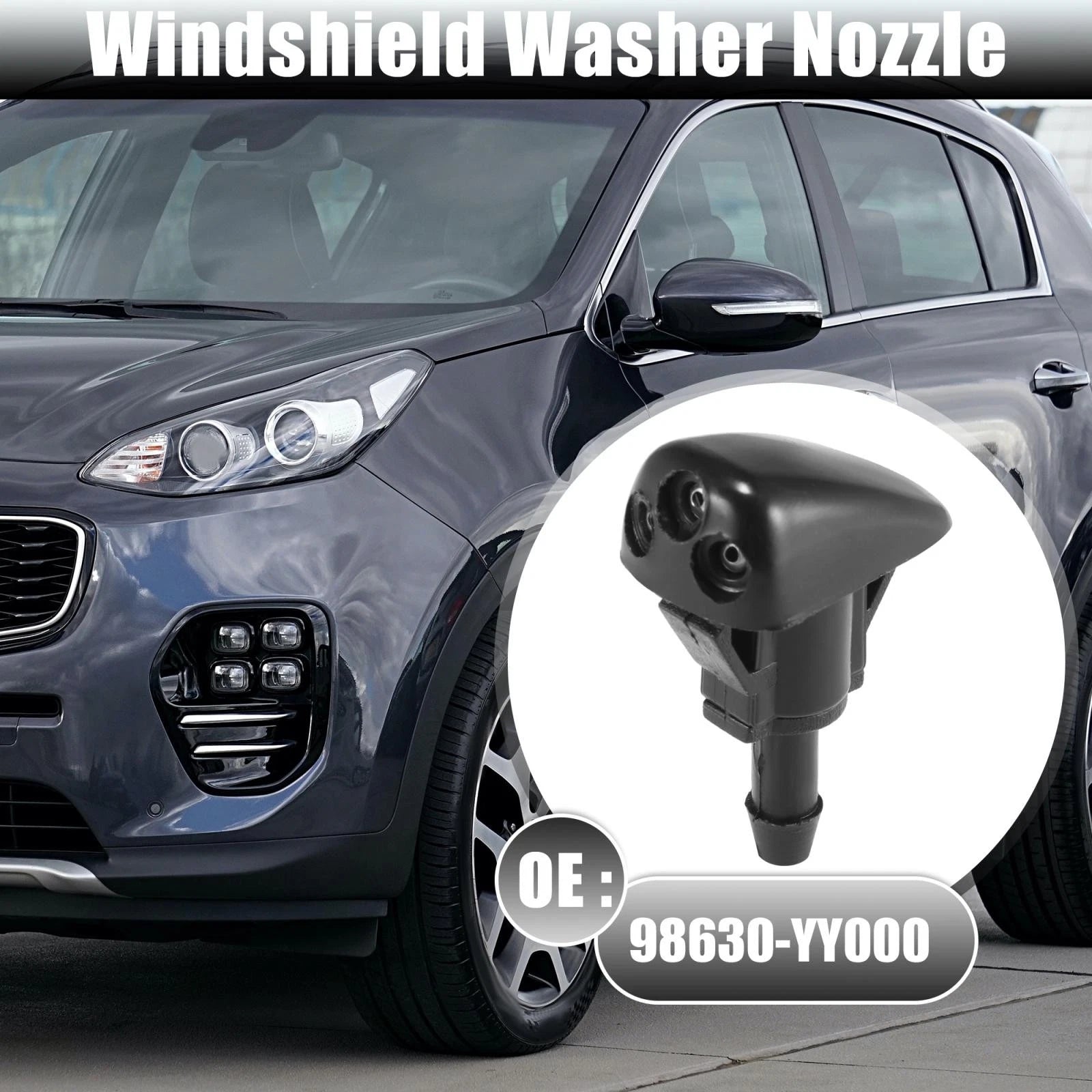 2X Front Windshield Washer Nozzles 98630-YY000 for Kia Sorento (2003–2009)