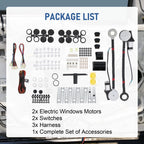 Electric Power Window Lift Regulator Kit for 2-Door Pickup SUV (Universal)