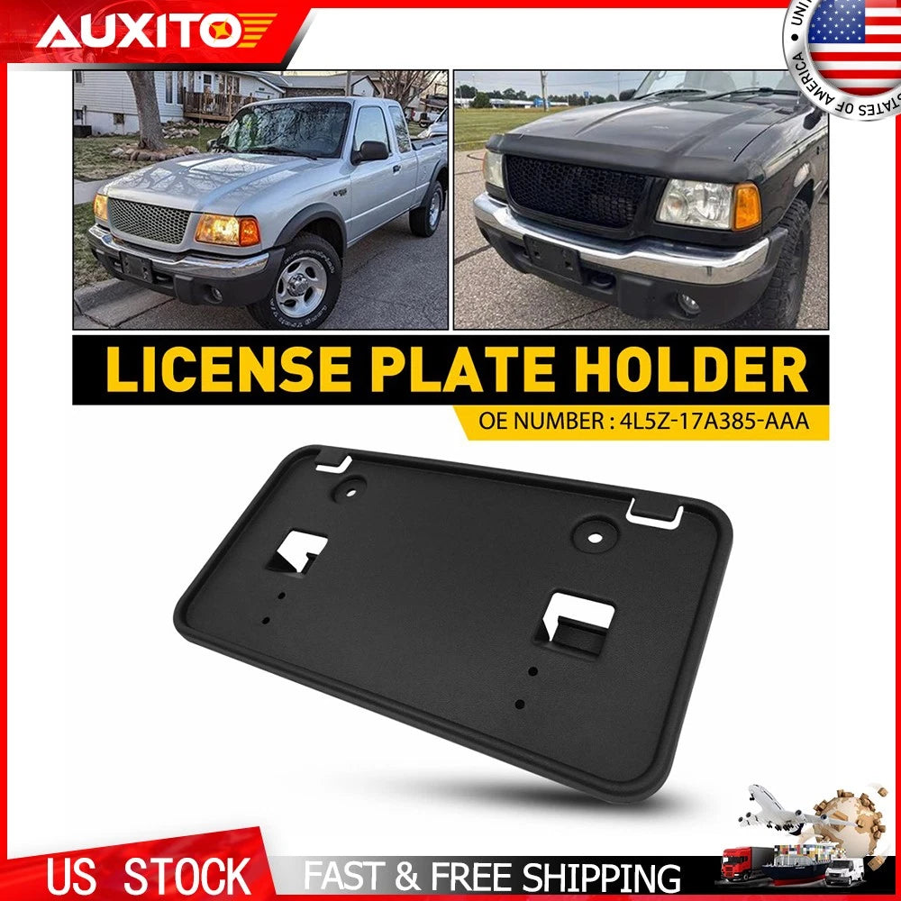 Front Bumper License Plate Bracket Holder for Ford Ranger (2001–2005) 4L5Z-17A385