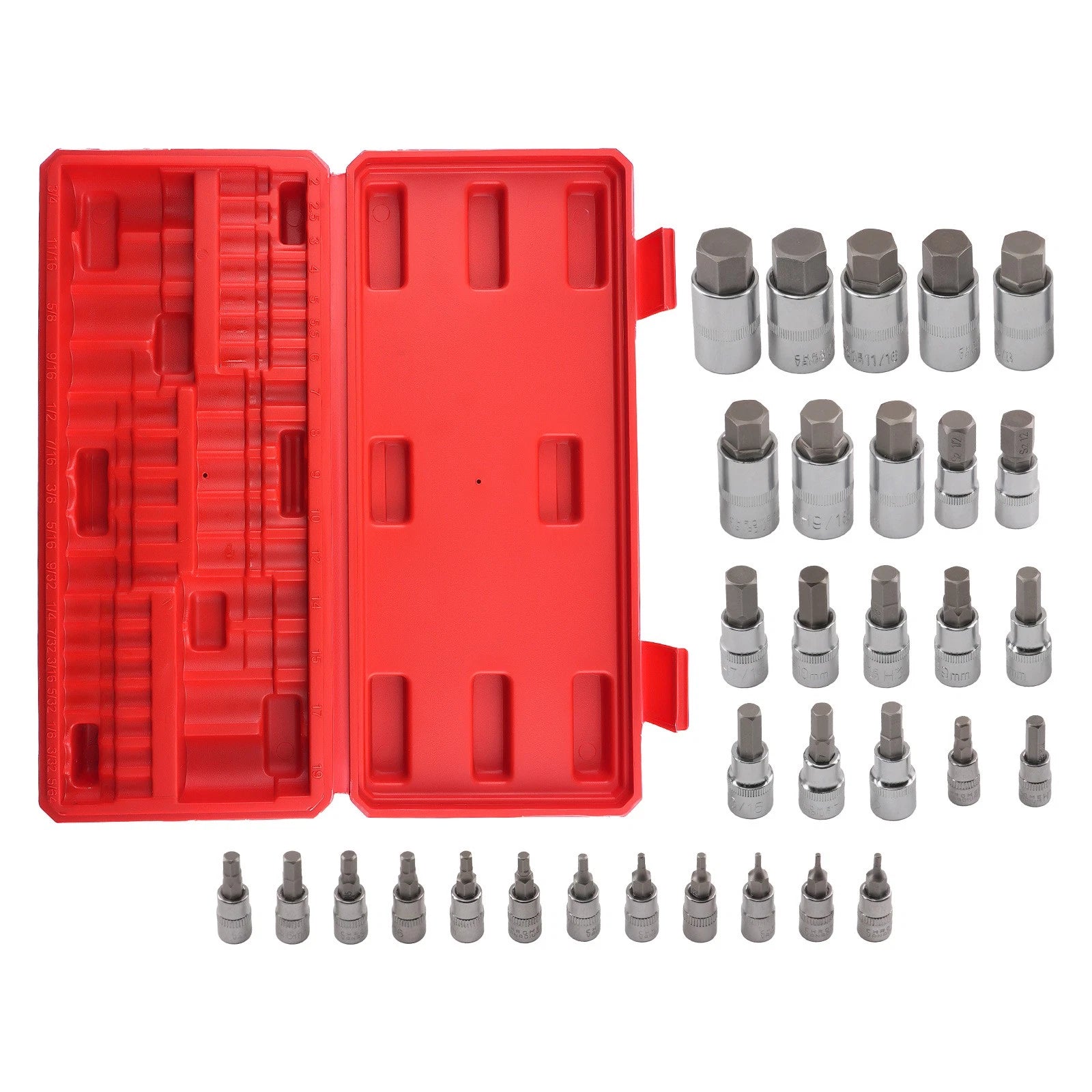 S2 Steel Hex Bit Socket Set for 1/4, 3/8 & 1/2 in Drive (2010–2024)