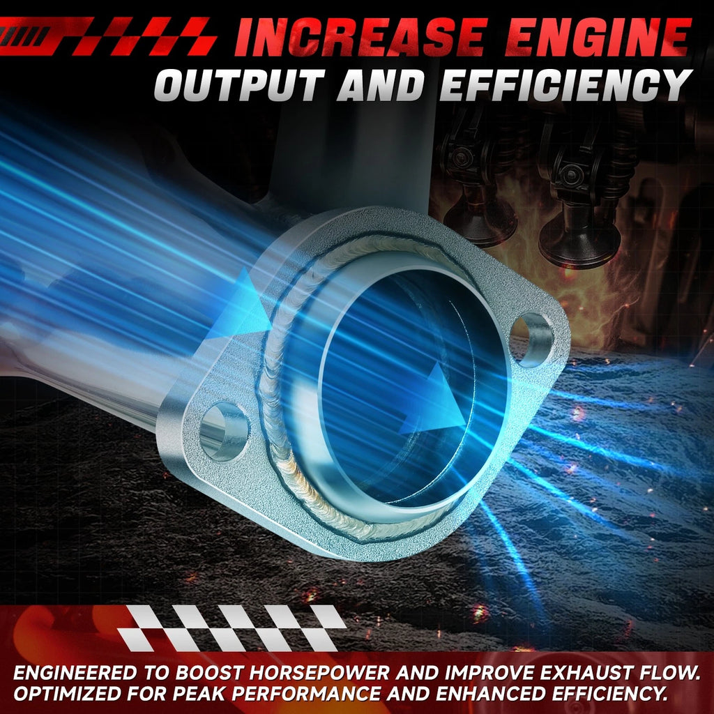 2X Shorty Headers Exhaust System for Jeep Wrangler 3.8L V6 (2007–2011)
