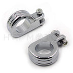 Set of 2 Chrome Foot Peg Mounts for Harley (1.5" Engine Guard)