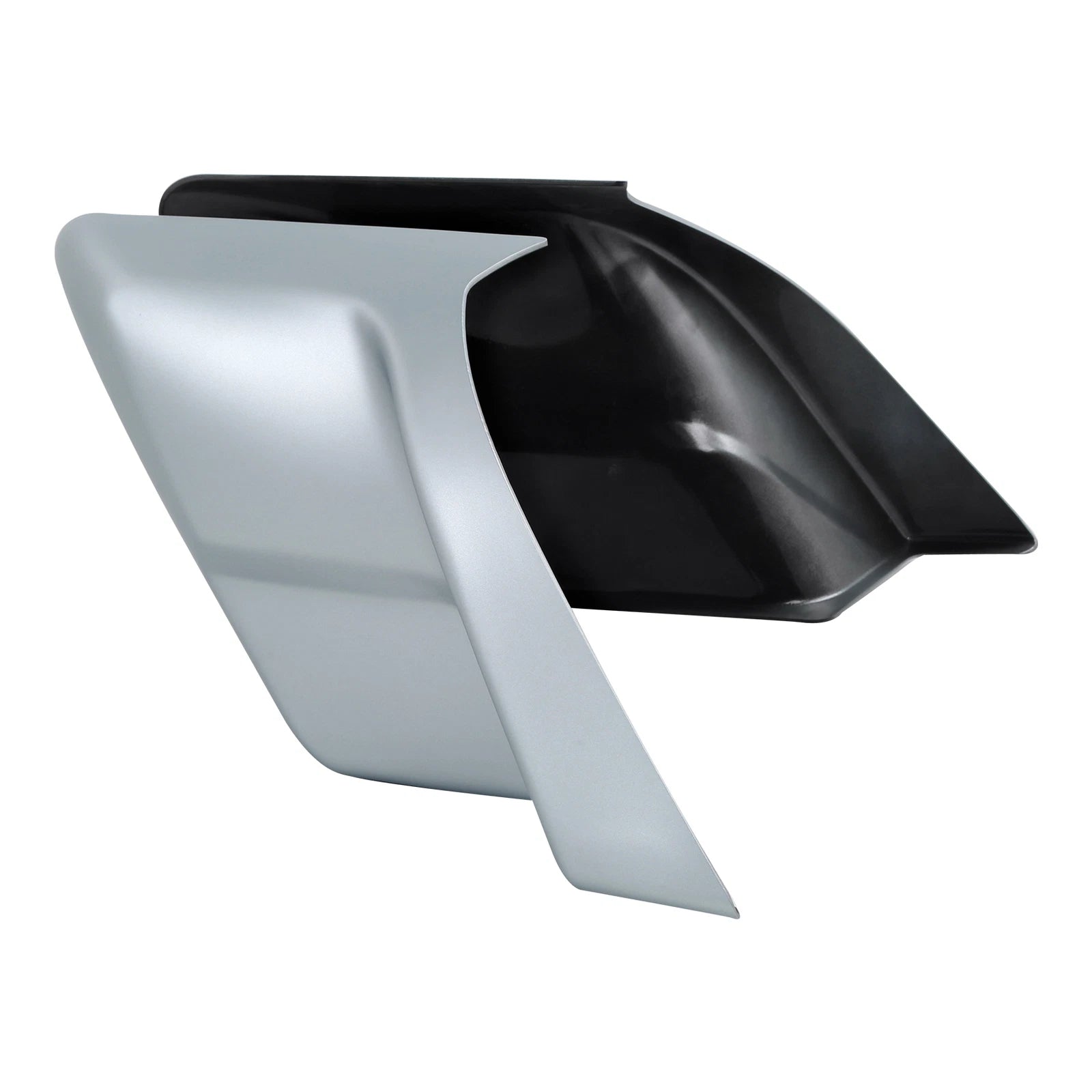 Stretched Side Covers for Harley Touring Glide (2014–Present) - Silver Denim