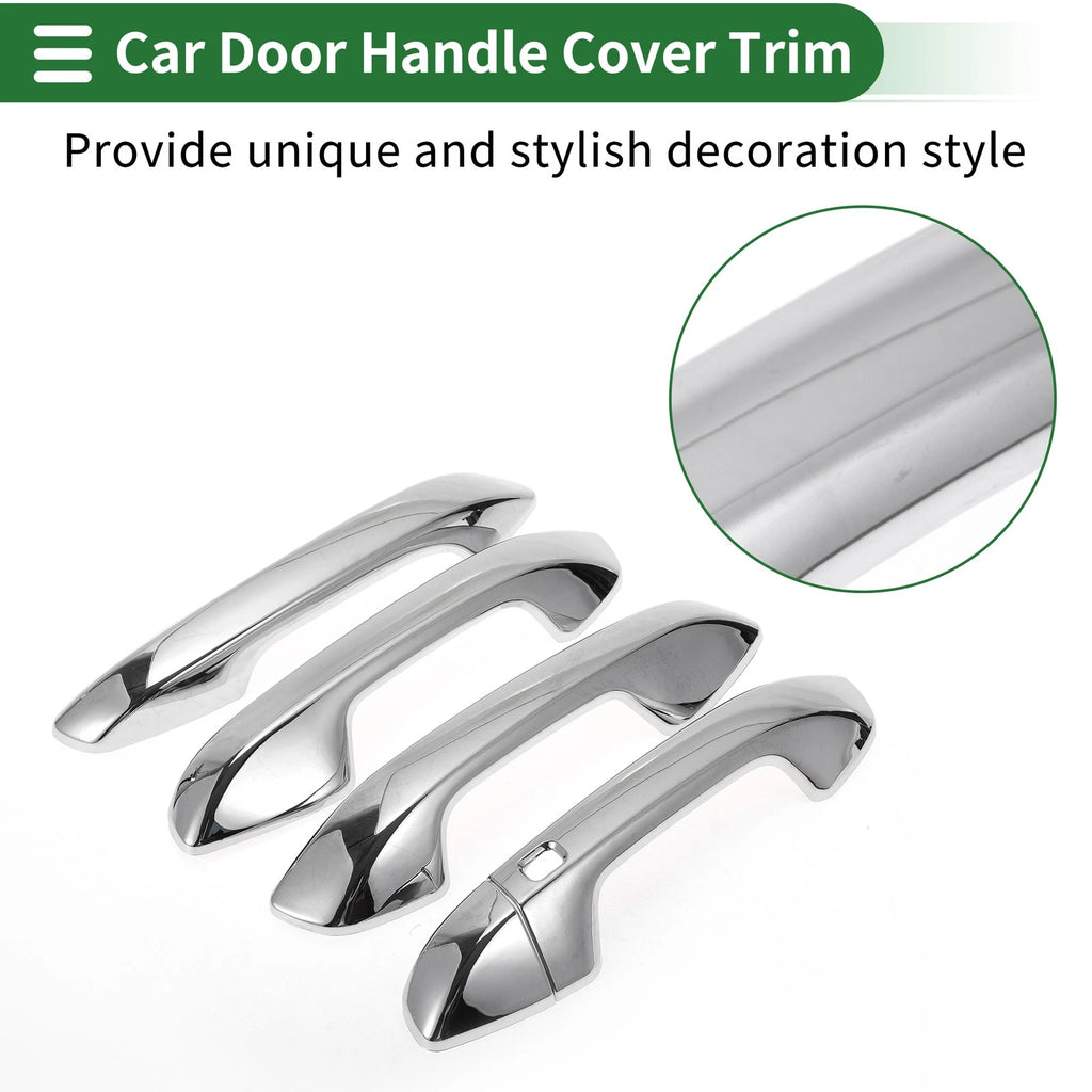 Car Door Handle Cover Trim for KIA Seltos (2019–2023) Silver Tone