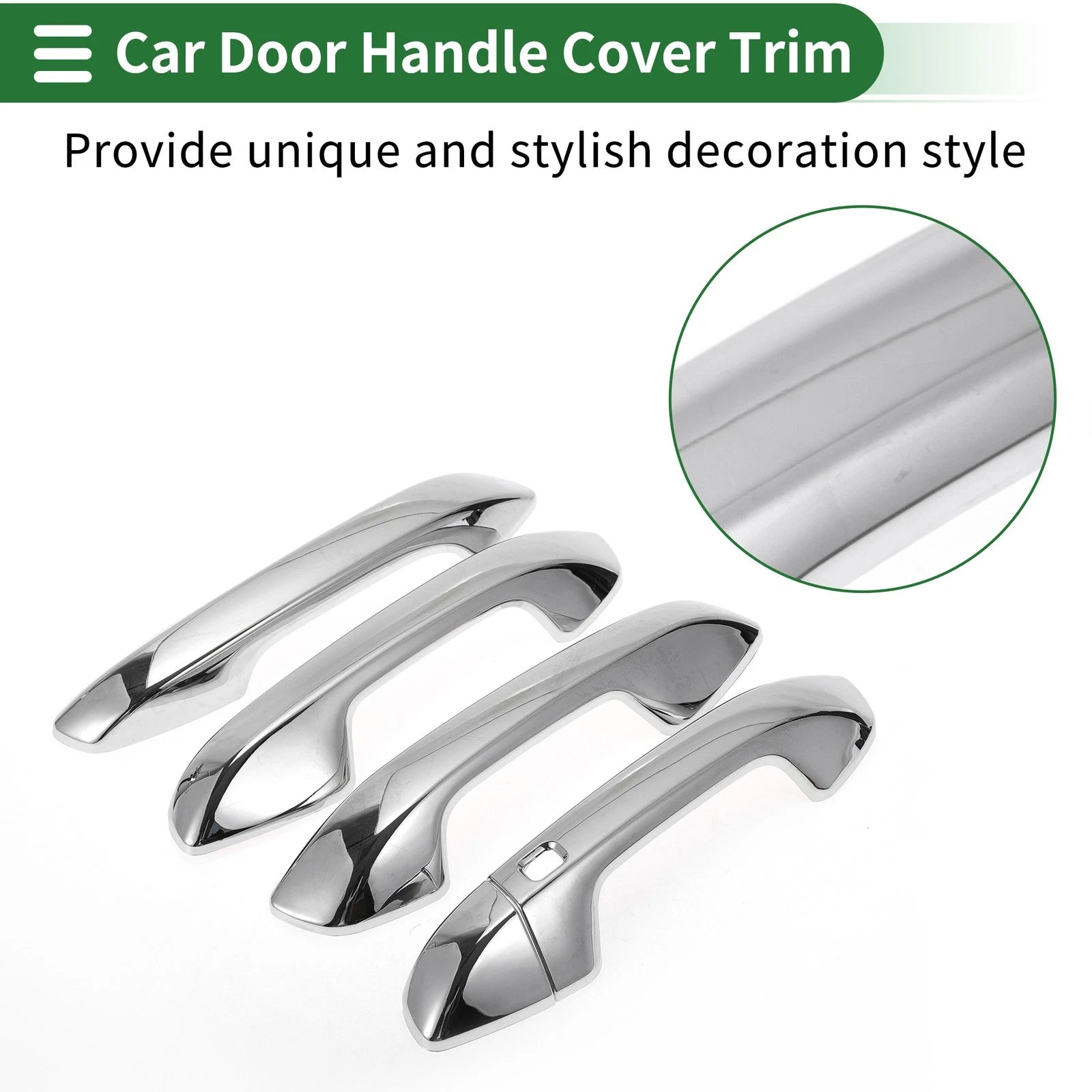 Car Door Handle Cover Trim for KIA Seltos (2019–2023) Silver Tone