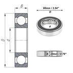 Deep Groove Ball Bearing 6210VV for Scooter Skateboard Wheel (50x90x20mm)