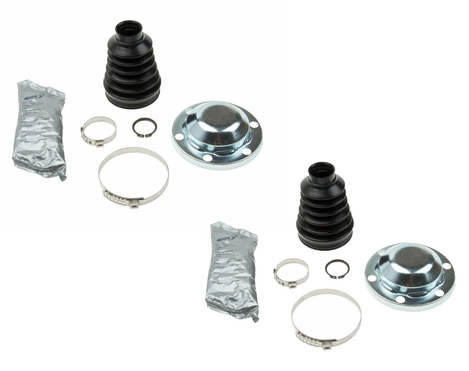Set of 2 Inner CV Joint Boot Kit for Audi Volkswagen (GKN Loebro)