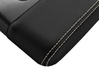 Leather Console Lid Armrest Cover for Chevrolet Silverado (2014–2020) Beige Stitch