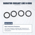 4 x Car Coolant Line O-Rings for Chrysler 300, Dodge Durango, Charger, Challenger
