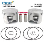 Crankshaft & Power Head Rebuild Kit STD for Yamaha 2T 115HP-6E5/6N6 130HP-6N7 6F3