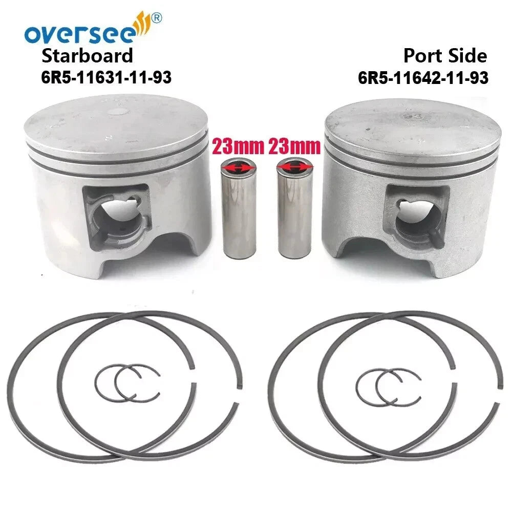 Crankshaft & Power Head Rebuild Kit STD for Yamaha 2T 115HP-6E5/6N6 130HP-6N7 6F3