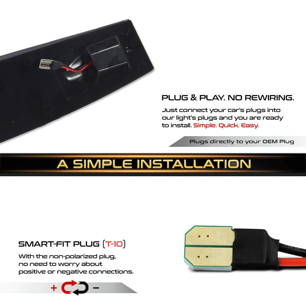 2X Smoked Amber LED Front Vertical Side Markers for Jeep Cherokee XJ