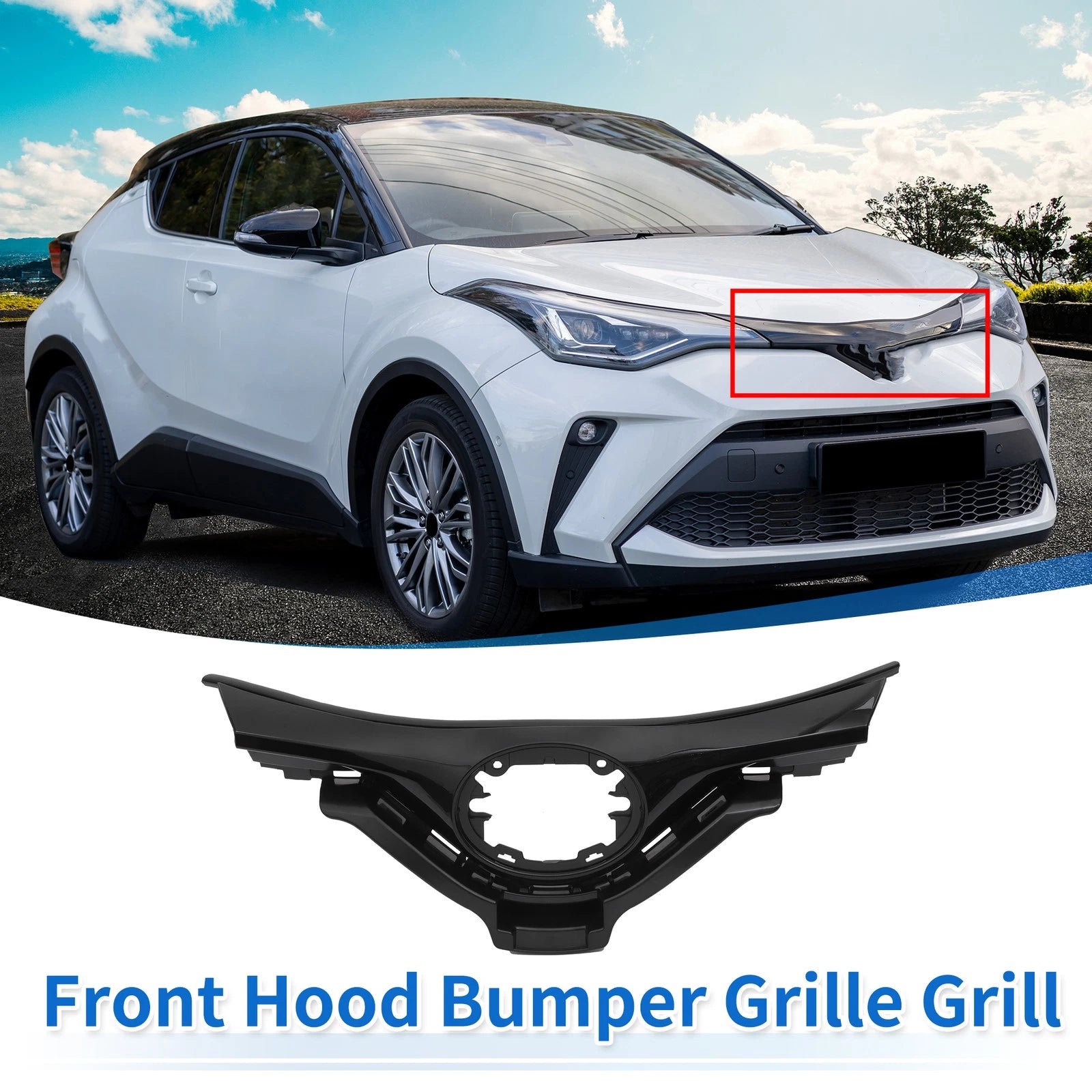 Front Hood Bumper Grille for Toyota CHR (2018–2019) No.53111F4901 Black