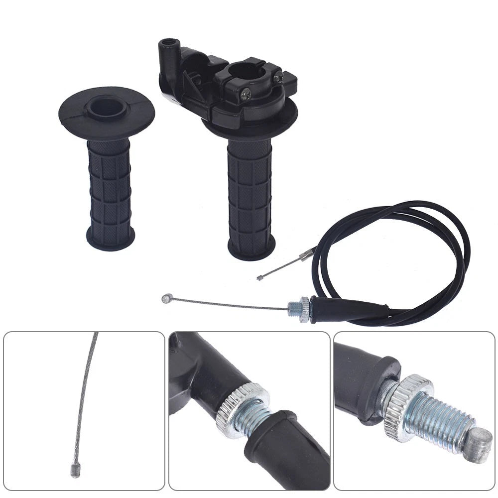 Twist Throttle Handle Grip with Cable for Motorcycle ATV Dirt (50-250CC)