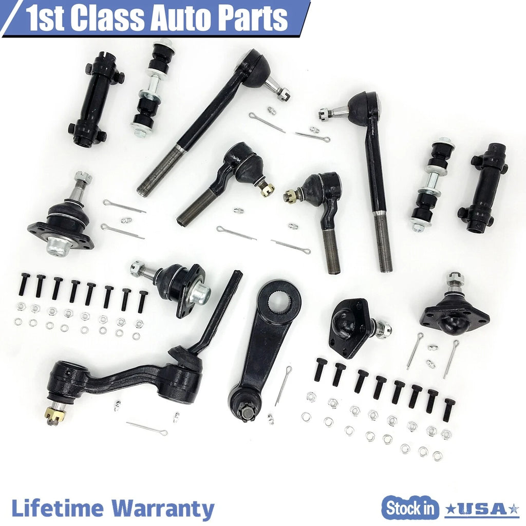 14pc Front Suspension Tie Rods Ball Joints Kit for Chevrolet Blazer S10 (1998–2005)
